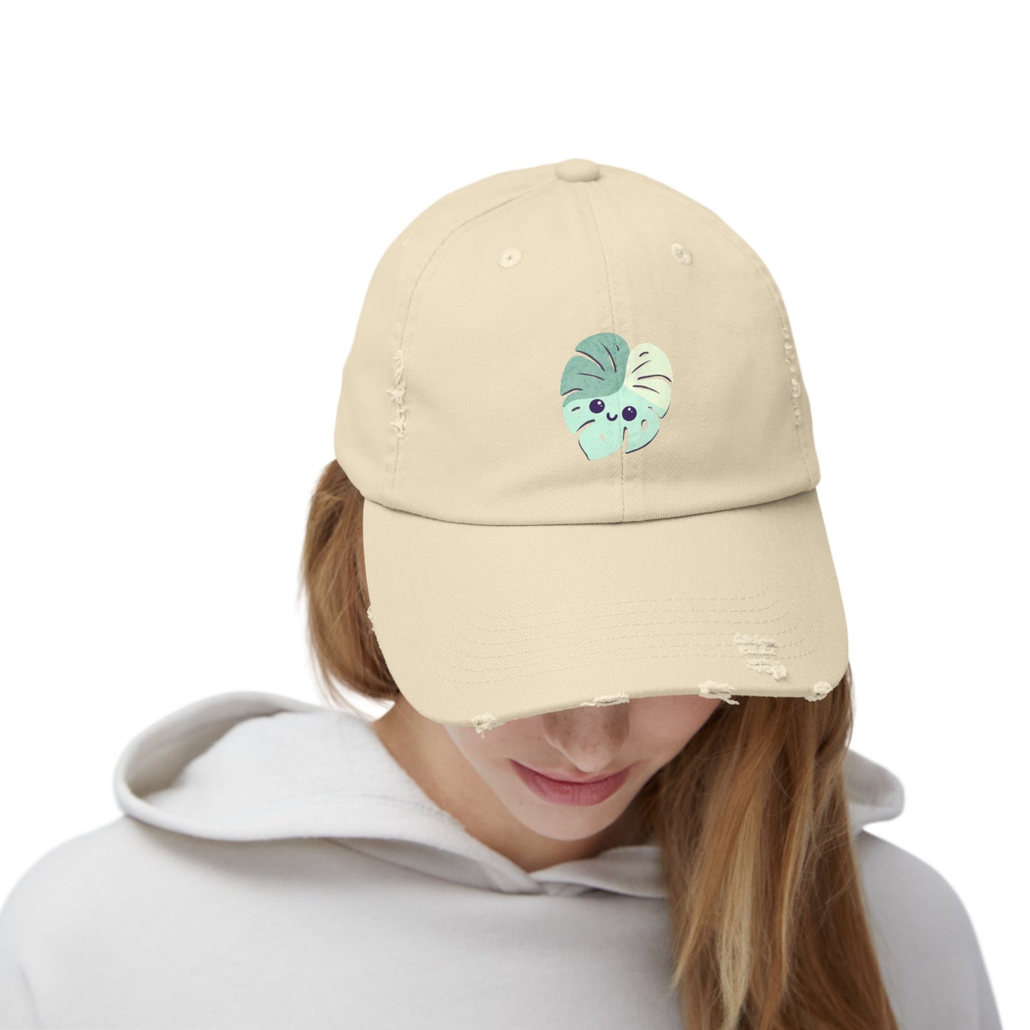 Monstera Mascot Distressed Cap