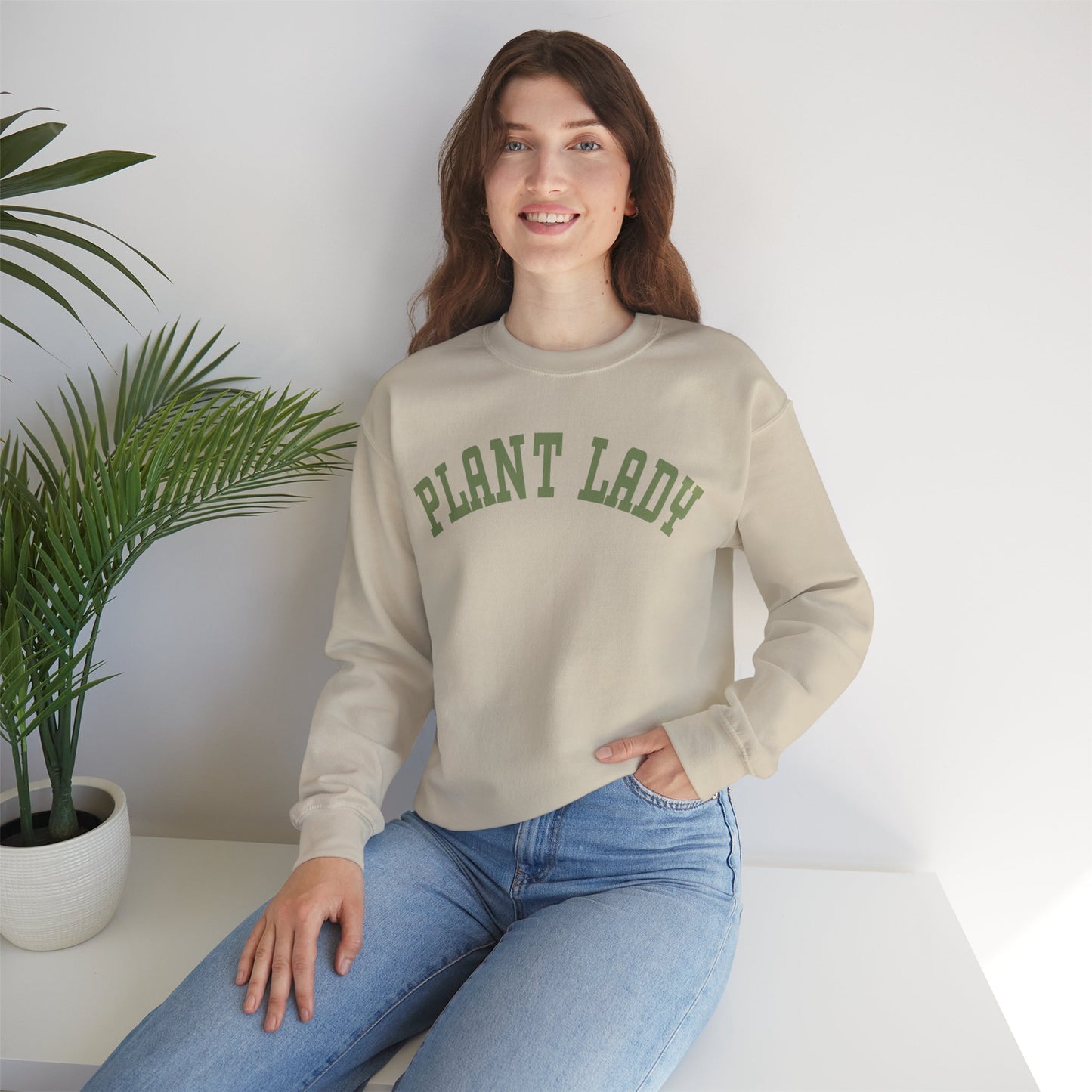 Solid Collegiate Plant Lady Sweatshirt