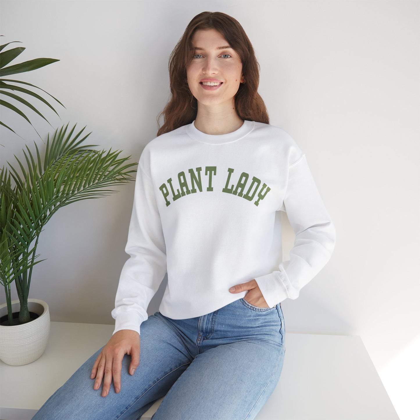 Solid Collegiate Plant Lady Sweatshirt