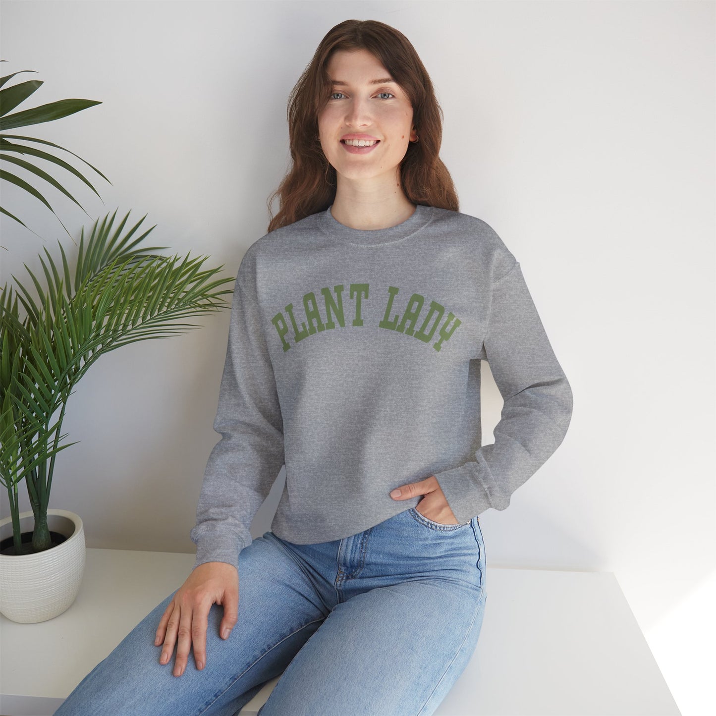 Solid Collegiate Plant Lady Sweatshirt